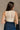Regina Cream Lace Ruched Sleeveless Bodysuit- close up back view