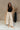 Everlee Oatmeal & Black Linen Stripe Pants- full body view