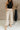 Everlee Oatmeal & Black Linen Stripe Pants- front view
