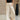 Everlee Oatmeal & Black Linen Stripe Pants - front top view