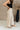 Everlee Oatmeal & Black Linen Stripe Pants- close up side view