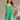 Kelly Green Sleeveless Casual Mini Dress- close up top view