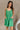 Kelly Green Sleeveless Casual Mini Dress- front view