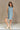Avery Washed Denim Fray Mini Dress- full body view