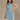 Avery Washed Denim Fray Mini Dress- front view