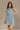 Avery Washed Denim Fray Mini Dress- front view