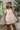 Danna Cream & Green Zip-Up Mini Dress- front view
