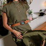 Karmen Brown & Turquoise Belt - front view