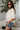 Macy Cream & Light Blue Button-Up Cardigan- frontal side close up view