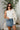 Ariana Medium Wash Denim Skort - front view