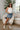 Ariana Medium Wash Denim Skort - full body front view