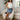 Ariana Medium Wash Denim Skort - full body front view
