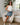 Ariana Medium Wash Denim Skort - full body front view