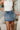 Ariana Medium Wash Denim Skort - close up front view