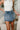 Ariana Medium Wash Denim Skort - close up front view