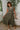 Malia Olive Corduroy Zip-Up Midi Dress- front top view