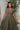 Malia Olive Corduroy Zip-Up Midi Dress- close up front view