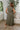 Malia Olive Corduroy Zip-Up Midi Dress- back view