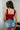 Cara Red & Black Striped Halter Tank Top - back 