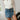 Mia Black & White Cow Hide Belt - front view