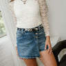 Mia Black & White Cow Hide Belt - front view