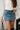 Ariana Dark Wash Denim Skort - close up front view