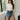 Ariana Dark Wash Denim Skort - front view
