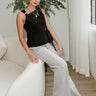 Roxie Black Gold Medallion Tank Top - full body view