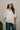 Carla White Stripe Short Sleeve Top- top view