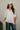 Carla White Stripe Short Sleeve Top- top view