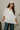Carla White Stripe Short Sleeve Top- front top view