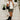 Lea Cream Criss-Cross Sleeveless Sweater - full body view