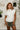 Lea Cream Criss-Cross Sleeveless Sweater - front view