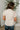 Katie Beige Floral Crochet Short Sleeve Top - close back view