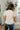 Katie Beige Floral Crochet Short Sleeve Top - back view