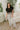Brenna Black & Cream Floral Short Sleeve Top - full body front view