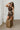 Samantha Brown & White Calf Hair Disc Belt - full body view