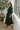 Luna Dark Green Zip-Up Midi Dress- side view