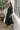 Luna Dark Green Zip-Up Midi Dress- side view