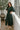 Luna Dark Green Zip-Up Midi Dress- frontal side view
