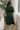 Luna Dark Green Zip-Up Midi Dress- full body back view
