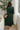 Luna Dark Green Zip-Up Midi Dress- back view