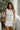 Giana White Bows Mini Dress- front top view