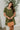 Danna Olive & Cream Zip-Up Mini Dress- front top view