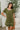 Danna Olive & Cream Zip-Up Mini Dress- front view