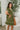 Danna Olive & Cream Zip-Up Mini Dress- side view