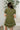 Danna Olive & Cream Zip-Up Mini Dress- back view