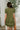 Danna Olive & Cream Zip-Up Mini Dress- back view