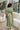 Joelle Sage Green Satin Midi Dress- back view