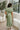 Joelle Sage Green Satin Midi Dress- back view
